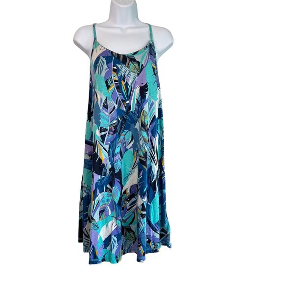 Patagonia Edisto Wild Paradise: Howling Turquoise Dress Womens M Sundress - Picture 1 of 7